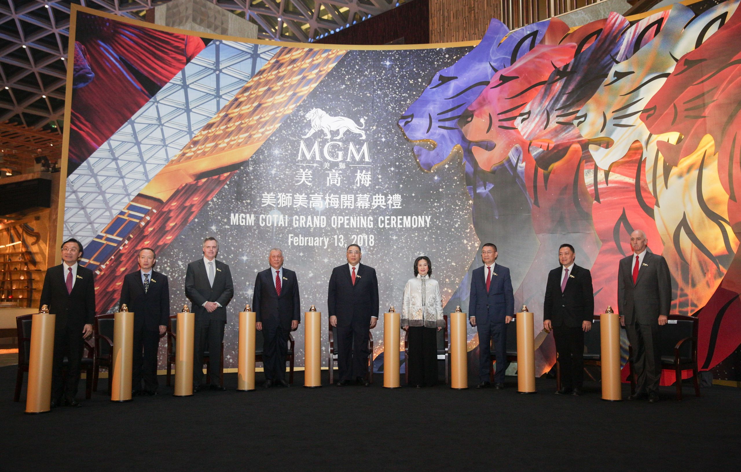 press release  chief executive mr chui sai officiates grand opening ceremony mgm cotai  opening